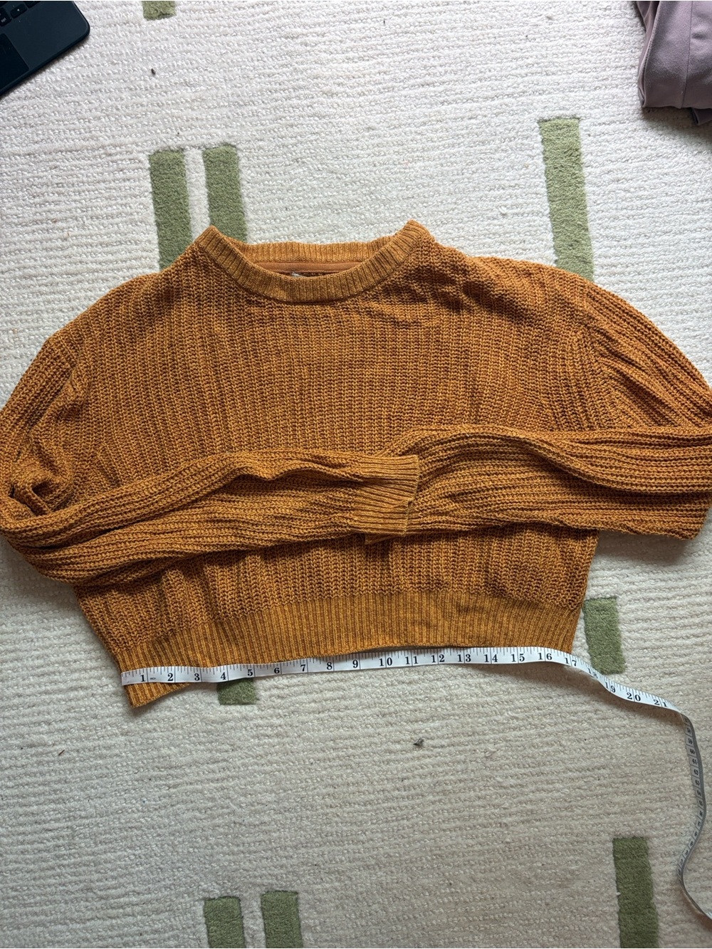 Urban Outfitters Cropped Mustard Yellow Sweater